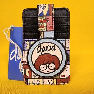 Loungefly Daria MTV 90s Cartoon Grid Vertical Cardholder Wallet NEW